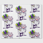 mardi gras cat funny kitten geschenkpapier (Flach)
