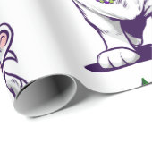 mardi gras cat funny kitten geschenkpapier (Rolleneckpunkt)