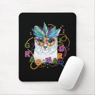 Mardi Gras Cat, Funny Mardi Gras Mousepad
