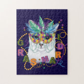 Mardi Gras Cat, Funny Mardi Gras Puzzle (Vertikal)
