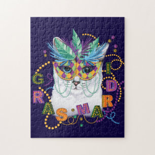Mardi Gras Cat, Funny Mardi Gras Puzzle