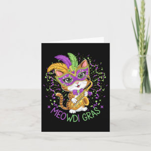 Mardi Gras Cat Lovers Karte