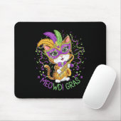 Mardi Gras Cat Lovers Mousepad (Mit Mouse)