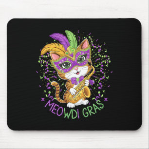 Mardi Gras Cat Lovers Mousepad