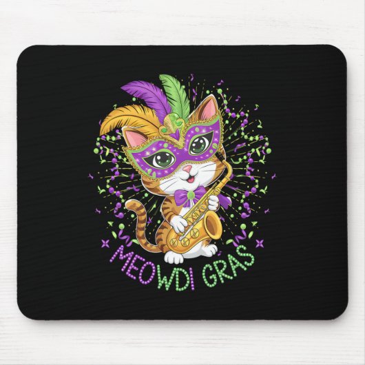 Mardi Gras Cat Lovers Mousepad (Vorne)