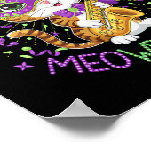 Mardi Gras Cat Lovers Poster (Ecke)