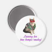 Mardi Gras Cat Magnet (Vorderseite/Rückseite)