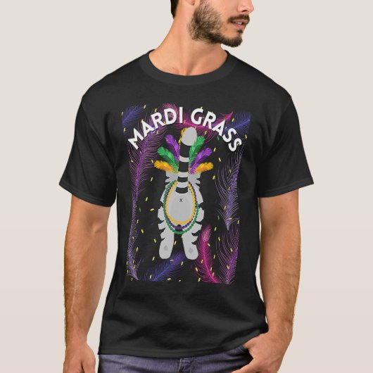 Mardi Gras Cat Mardi Gras Pun Meme Mardi Gras Bead T-Shirt (Vorderseite)