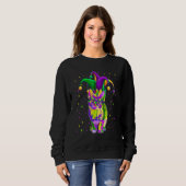 Mardi Gras Cat Mask Funny Carnival Parade Party Ca Sweatshirt (Vorne ganz)