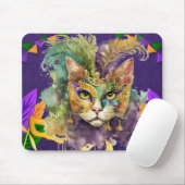Mardi Gras Cat Mouse Pad Mousepad (Mit Mouse)