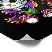 Mardi Gras Cat Poster (Ecke)