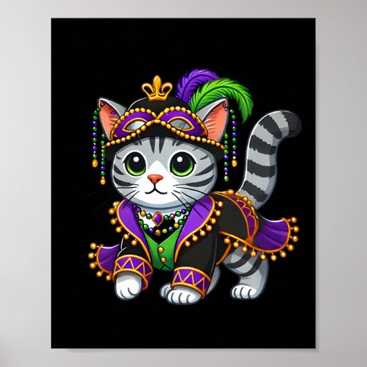 Mardi Gras Cat Poster (Vorne)