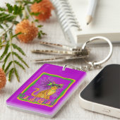 Mardi Gras Cat Schlüsselanhänger (Vorderseite rechts)