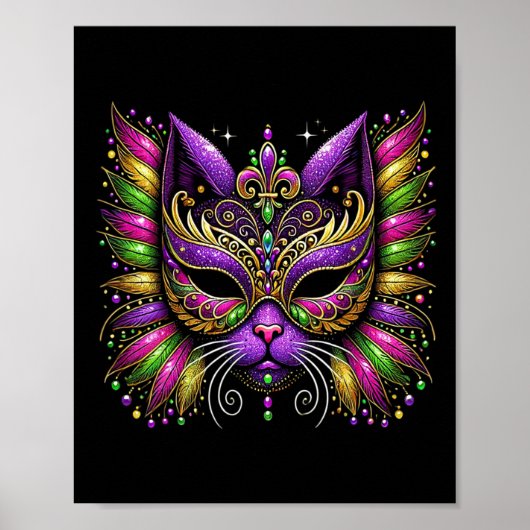 Mardi Gras Cat Villa Saroli Poster (Vorne)