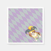 Mardi Gras Cavalier King Charles Spaniel Serviette (Vorderseite)