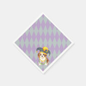 Mardi Gras Cavalier King Charles Spaniel Serviette (Ecke)