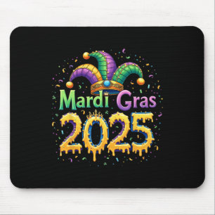 Mardi Gras Celebration 2025 Maske Feathers Mardi G Mousepad
