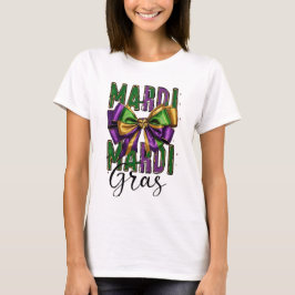 Mardi Gras Celebration Bow T-Shirt