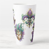 Mardi Gras Celebration Ceramic Latte Mug Milchtasse (Vorderseite)