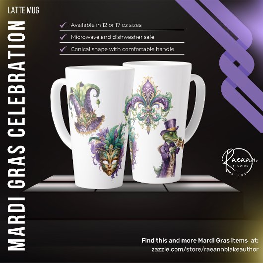  Mardi Gras Celebration Ceramic Latte Mug Milchtasse