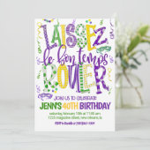 Mardi Gras Celebration Einladung (Stehend Vorderseite)