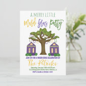 Mardi Gras Celebration Einladung (Stehend Vorderseite)