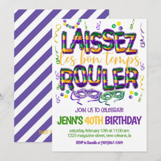 Mardi Gras Celebration Einladung