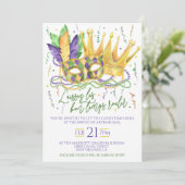 Mardi Gras Celebration Einladung (Stehend Vorderseite)