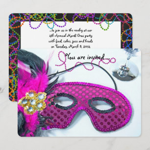Mardi Gras Celebration Invite Einladung