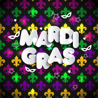 Mardi Gras Celebration  Quadratischer Aufkleber