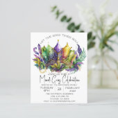 Mardi Gras Celebration Wasserfarbe Krone (Stehend Vorderseite)