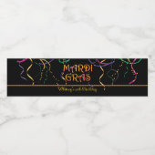 Mardi Gras Celebration Wasserflaschenetikett (Einzelnes Label)