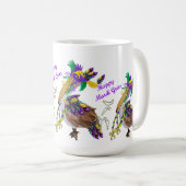 Mardi Gras ceremic party coffee mug Kaffeetasse (VorderseiteRechts)