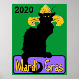 Mardi Gras Chat Noir, Bearbeitungsdatum Poster