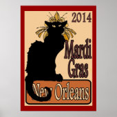 Mardi Gras Chat Noir Poster (Vorne)