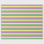 Mardi Gras Chevron-Muster Geschenkpapier (Flach)