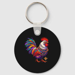 Mardi Gras Chicken Rooster Beatles - The Restauran Schlüsselanhänger