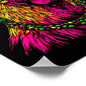 Mardi Gras Chicken Sungles Beads Bauer Poster (Ecke)