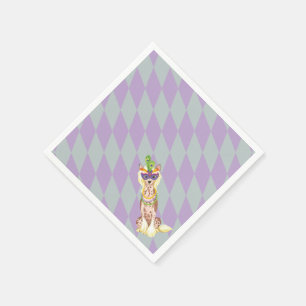 Mardi Gras Chinese Crested Serviette
