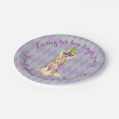 Mardi Gras-Chinesisch Pappteller (Schrägansicht)