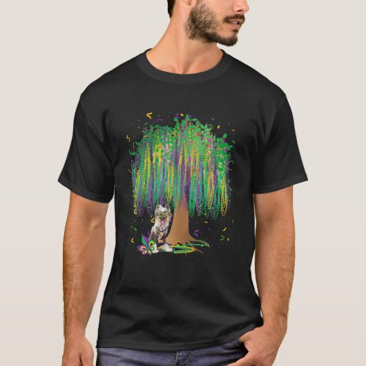 Mardi Gras Chinesische Crested Bead - Tree Bourbon T-Shirt (Vorderseite)
