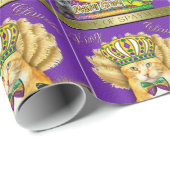 Mardi Gras Claude Wrapping Paper Geschenkpapier (Rolleneckpunkt)