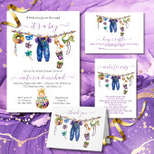 Mardi Gras Clothesline Boy Baby Shower Einladung