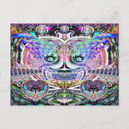 Mardi Gras Clown Postkarte (Vorderseite)