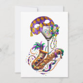 Mardi Gras - Cocktail Party Einladung (Vorderseite)