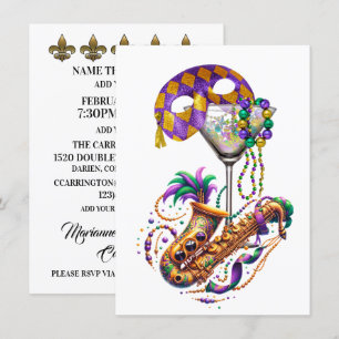 Mardi Gras - Cocktail Party Einladung