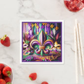 Mardi Gras Cocktail Serviette (Beispiel)