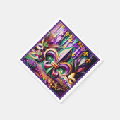 Mardi Gras Cocktail Serviette (Ecke)