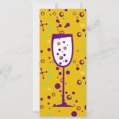 Mardi Gras Cocktails Einladung (Rückseite)