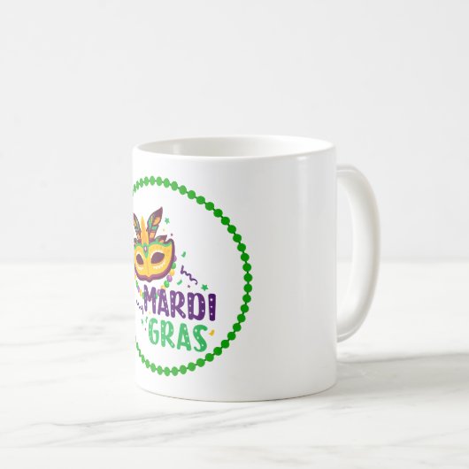Mardi Gras Coffee Tasse (VorderseiteRechts)